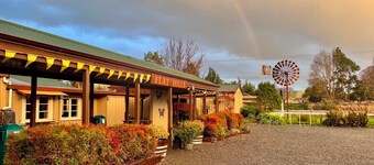 Pod 5 at Flat Hills Cafe and Tourist Park (Family Pod - sleeps 4). Right on SH1