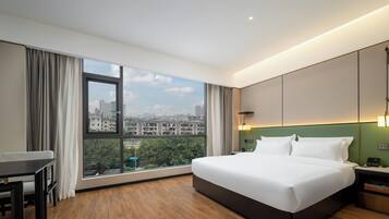 Basic Single Room, 1 Queen Bed, Housekeeping, City View | Blackout drapes, iron/ironing board, free WiFi