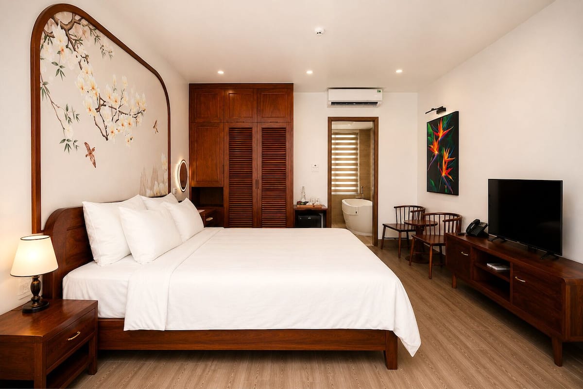 ห้องดีลักซ์ดับเบิล | ตู้นิรภัยใ  นห้องพัก, ผ้าม่านกันแสง, Wi-Fi ฟรี