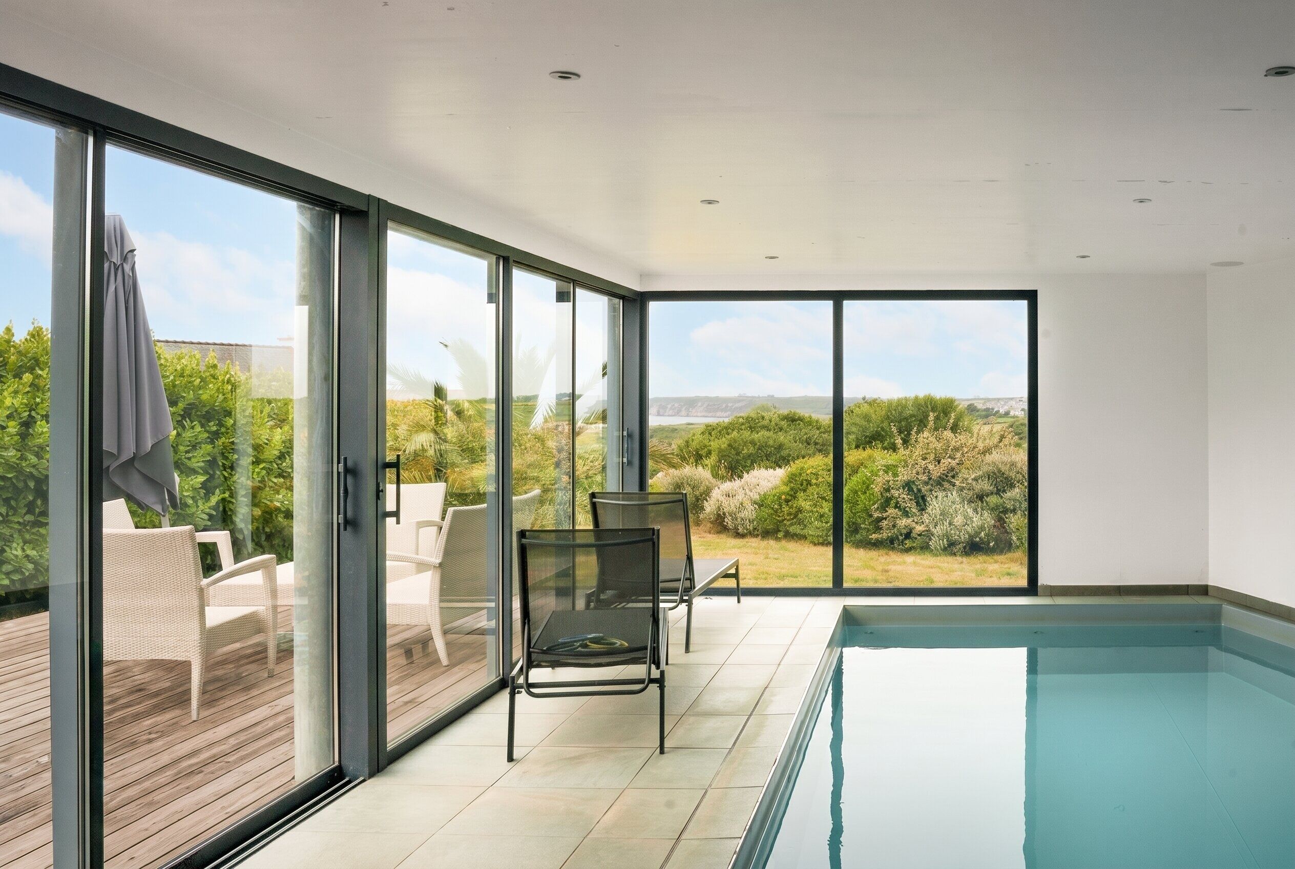 A heated pool