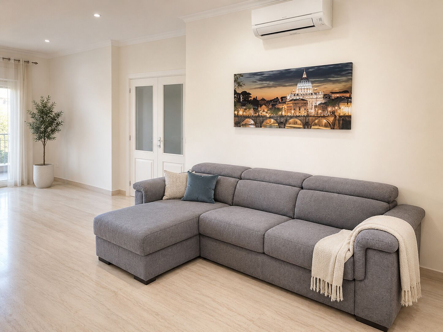 Appartamento Luxury, 3 camere da letto, aria condizionata, vista parco | Area soggiorno