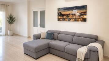 Appartamento Luxury, 3 camere da letto, aria condizionata, vista parco | Area soggiorno