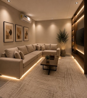 Suite de lujo, varias camas | Zona de estar