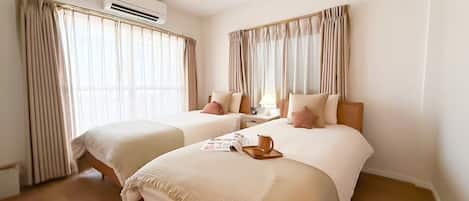 4 bedrooms, internet, bed sheets