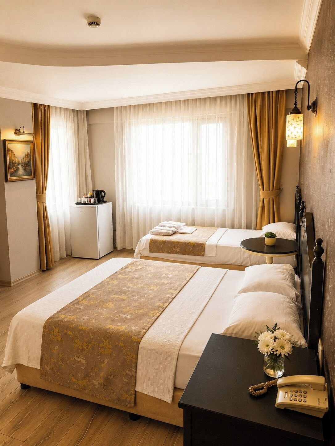 Kamar Twin | Brankas, setrika/meja setrika, dan Wi-Fi gratis