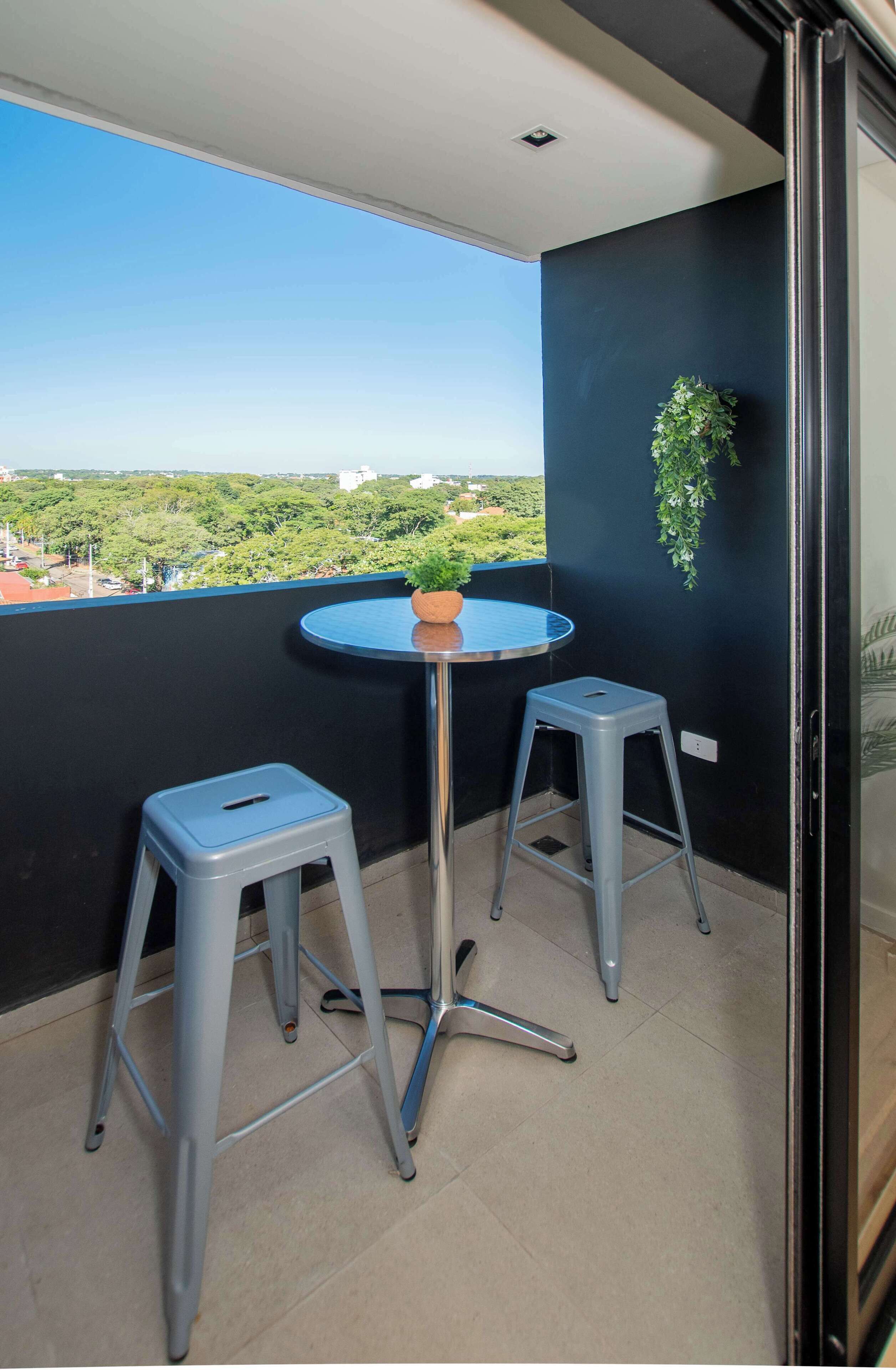 Apartemen, pemandangan kota | Tempat makan outdoor