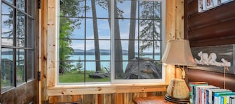 New Listing | Lakefront Cabin on Flathead Lake | Private Beach, Dock & Cherry Orchard
