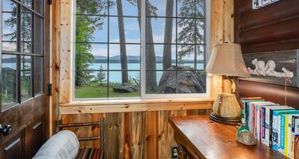 New Listing | Lakefront Cabin on Flathead Lake | Private Beach, Dock & Cherry Orchard