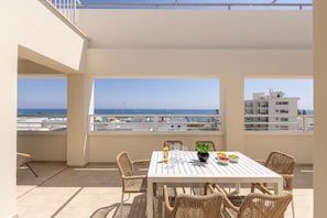 Outdoor dining - 3 Bedroom Penthouse In the Absolute Center Of Protaras (Paralimni)