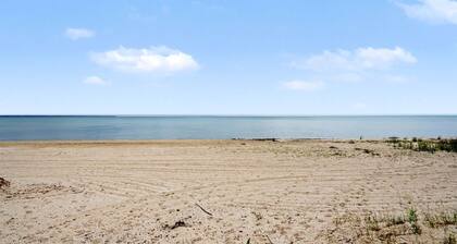 Rustic Lakefront Cabin Getaway on Lake Huron Sandy Shores in Michigan