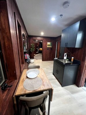 Private kitchen - Luxury Blue Ridge Treehouse Retreat with Private Creek Fire Pit in Brevard, NC (Brevard)