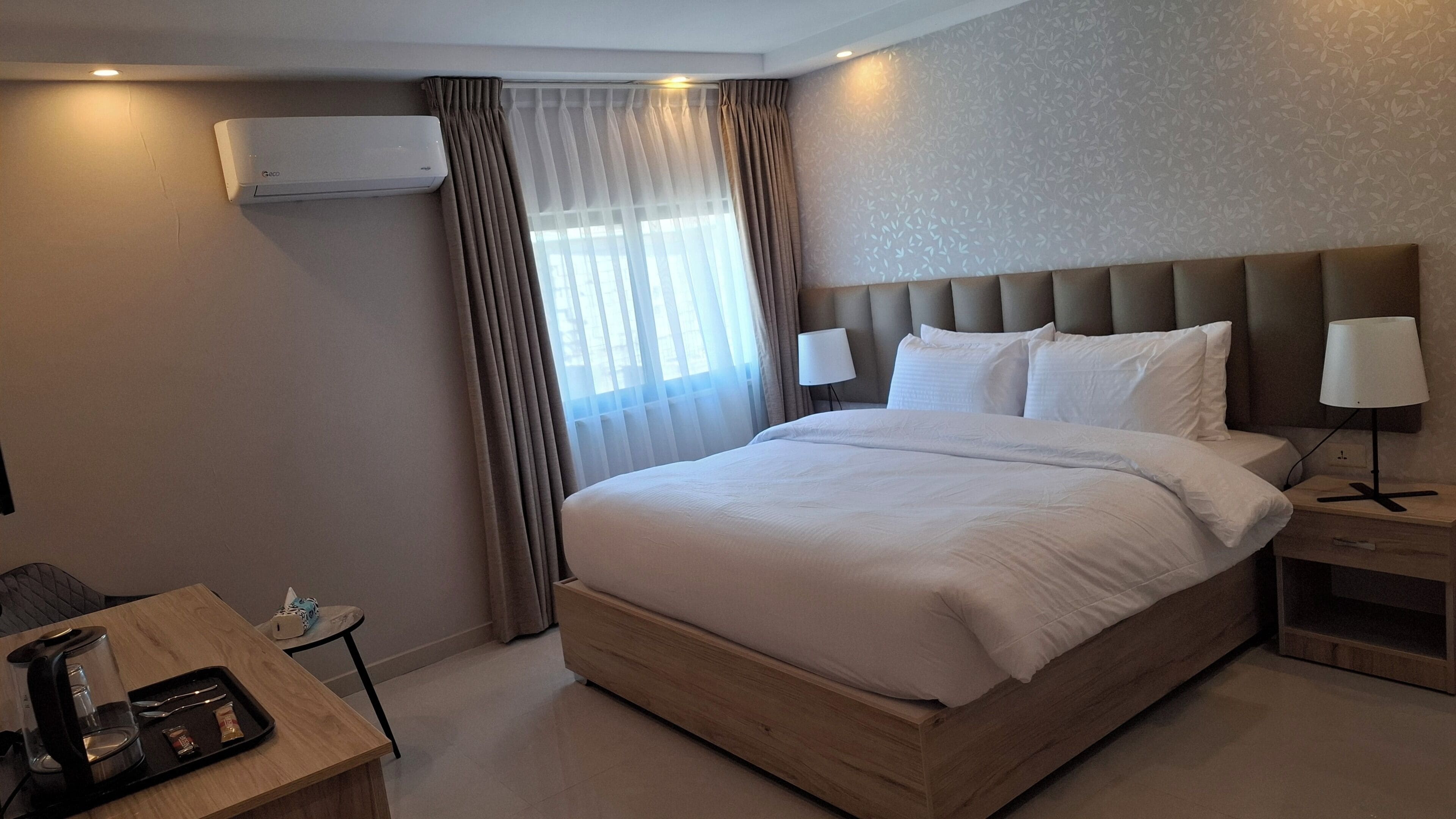 In-room safe, desk, laptop workspace, blackout drapes