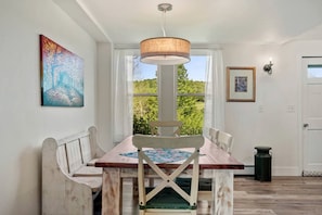 Dining - Elegant Farmhouse Getaway with Meadow Views & Outdoor Space in Treadwell, New York (Treadwell)