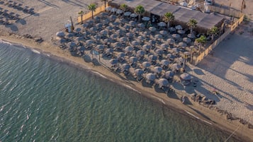 Private beach, beach bar