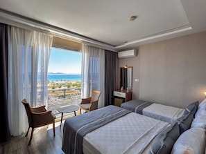 Standard Triple Room, Sea View | In-room safe, free WiFi - Acem Hotel (Ayvalik)