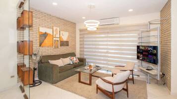 Apartemen, patio, pemandangan kota | Area keluarga