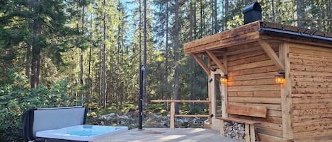 Utendørs boblebad