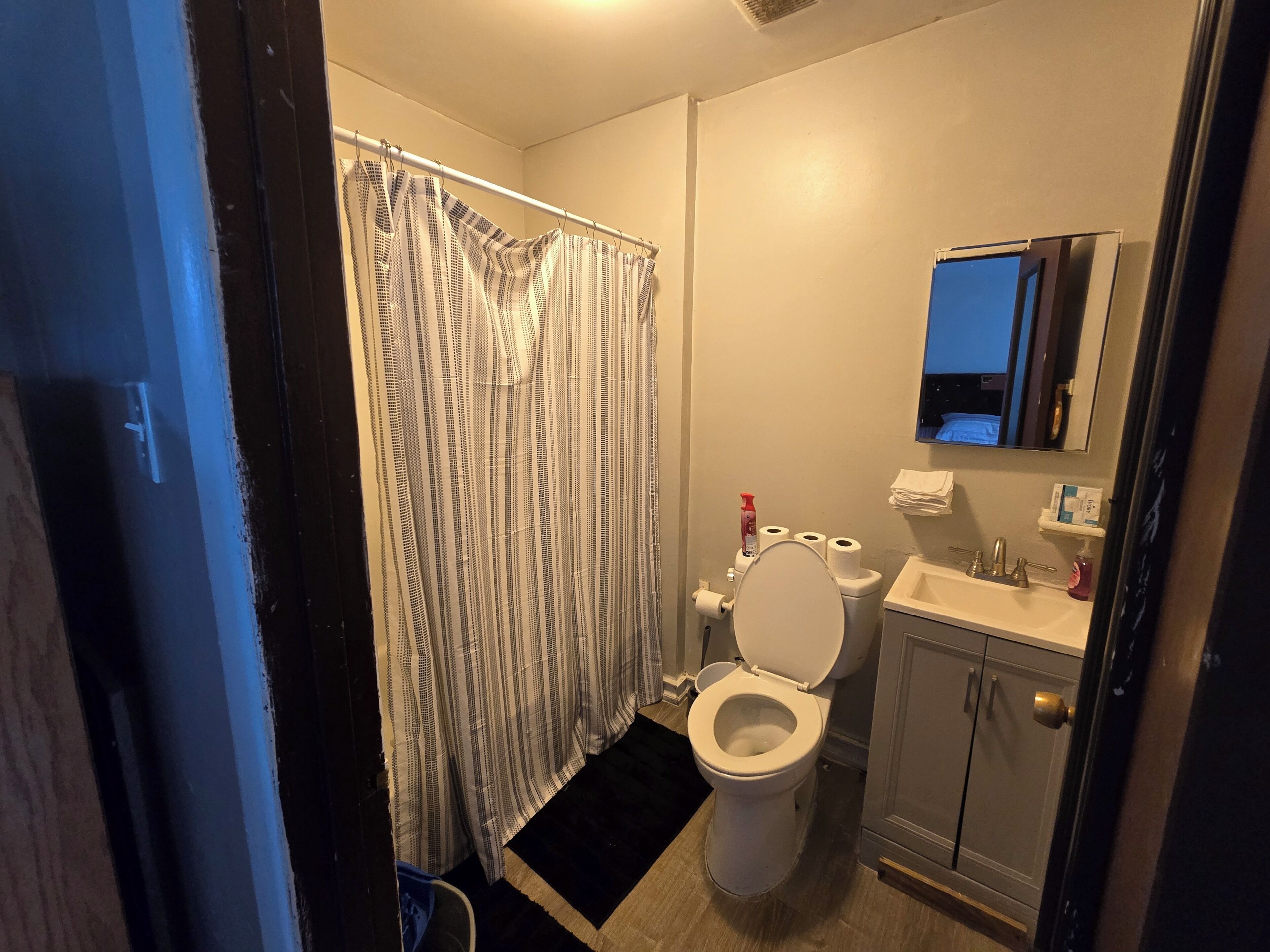 Towels, soap, toilet paper