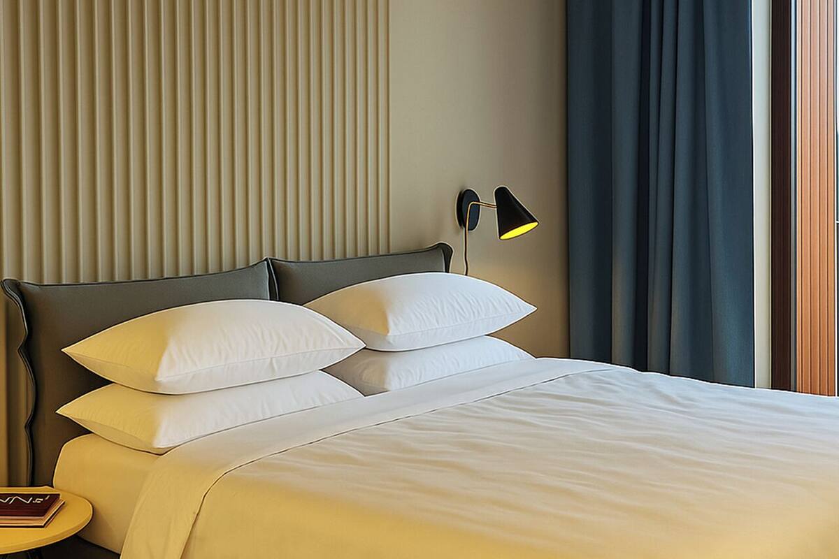 Ropa de cama hipoalergénica, minibar, caja fuerte y cortinas opacas