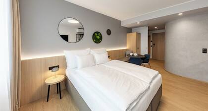 New 1-room apartment, self-check-in, underground parking, discount on wellness & fitness center