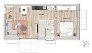 Floor plan - To the cabin. (Sankt Peter-Ording)