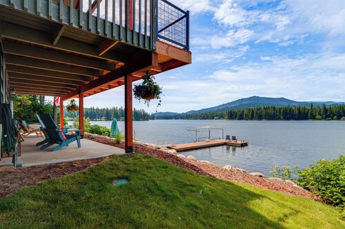 Private Dock, Deck & Yard: Luxe Sacheen Lake Home
