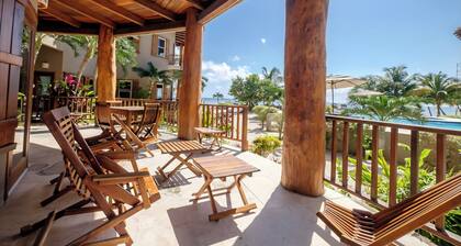 Welcome in the island breeze or head outside to sit on the large deck,