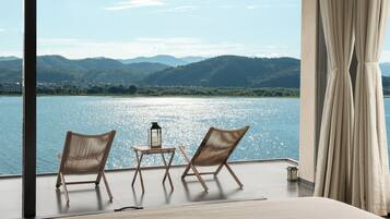 Signature Double Room, Patio, Sea View | Desk, laptop workspace, blackout curtains, soundproofing