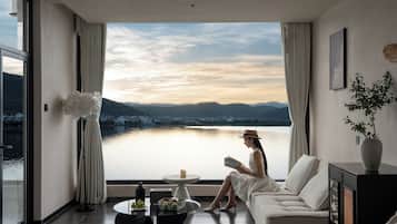 Habitación de luna de miel doble, patio, vistas al mar | Spa