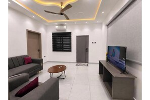 Living area - Modern one BedRoom Apartment | Starlink WiF (Tamale)