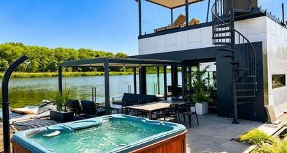 Comfortable house on the water with a jacuzzi