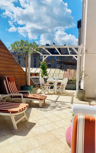 Spacious family apartment with a terrace—the perfect base for exploring the Vosges.