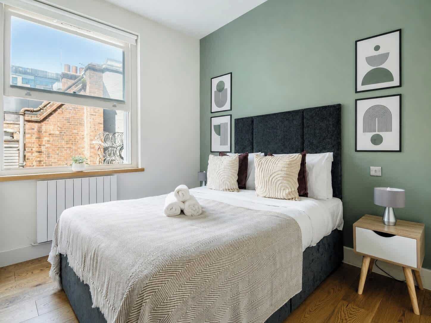 1 bedroom, desk, iron/ironing board, travel cot