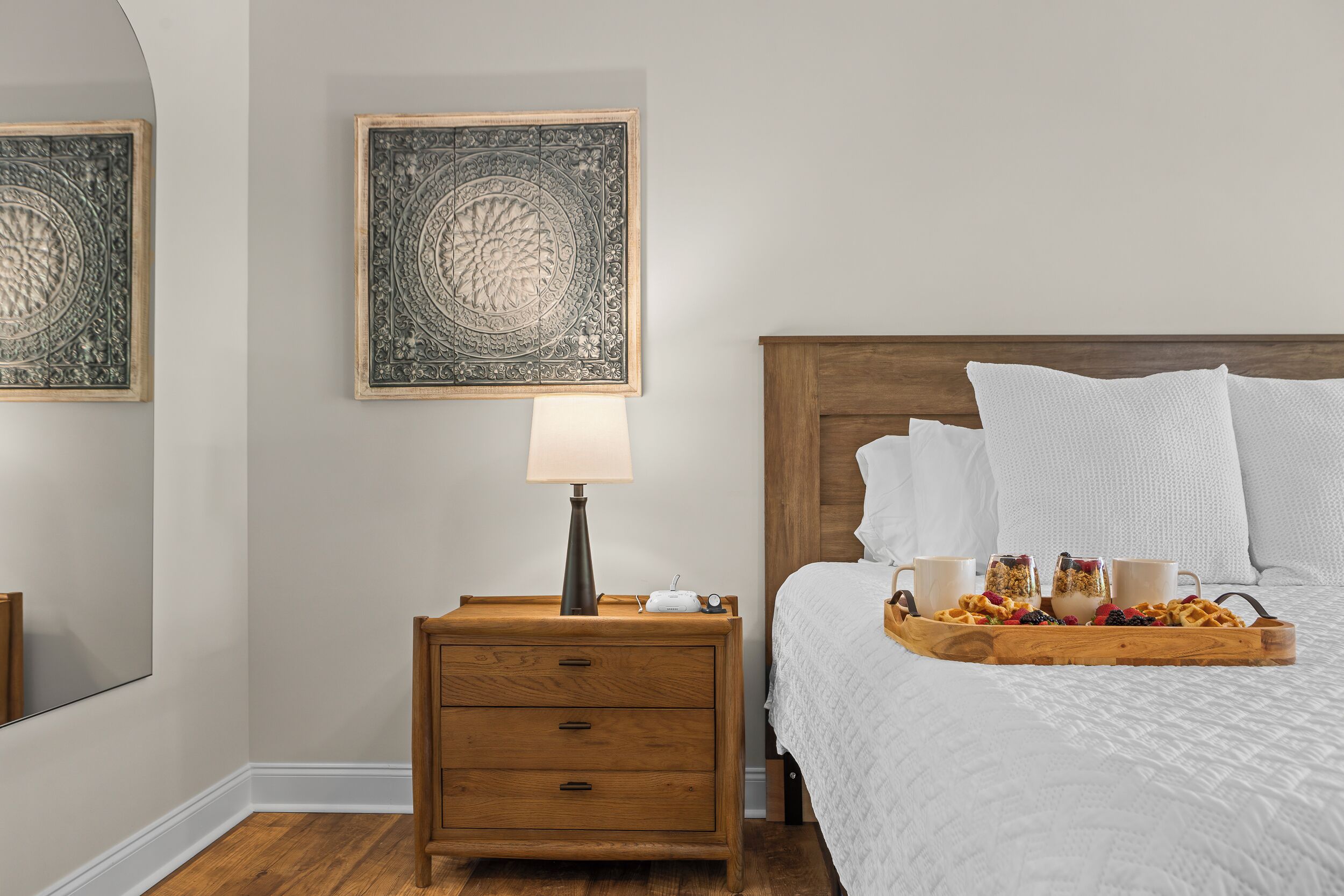 Iron/ironing board, travel crib, internet, bed sheets