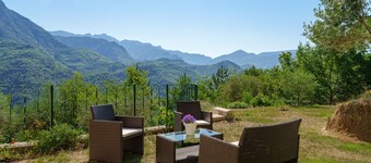 Le Nid de Ciambonson - Terrasse avec vue montagne
