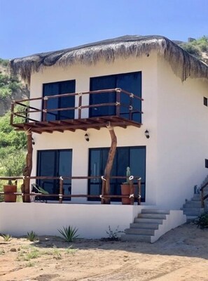 Exterior - Beachfront Cabin at Rasta Beach, just steps from the water, with stunning ocean views (El Sargento)