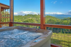 Room, Multiple Beds, Pets Not Allowed, Mountain View (Swimmin' Hole Lodge) | Outdoor spa tub - Swimmin' Hole Lodge (Sevierville)
