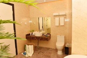 Doppia Luxury | Bagno | Set di cortesia gratuito, asciugacapelli, asciugamani, sapone