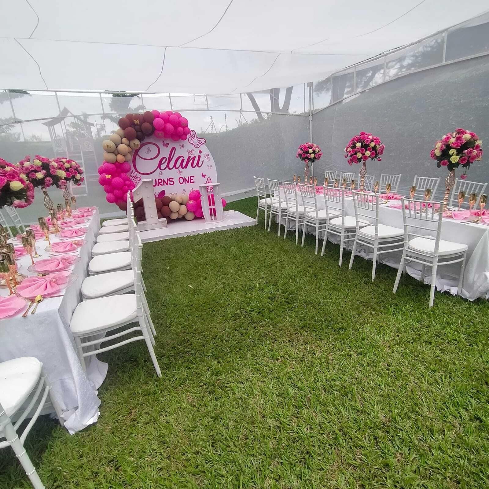 Outdoor banquet area