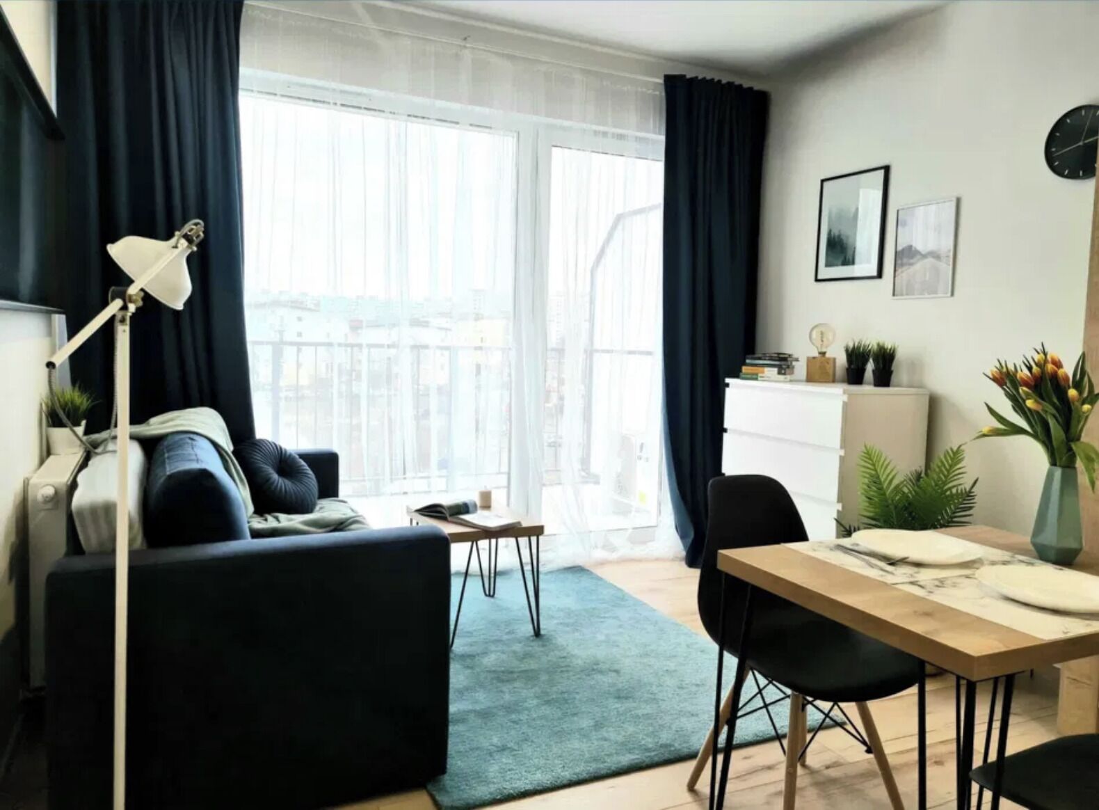 Luxe penthouse, patio | Woonruimte