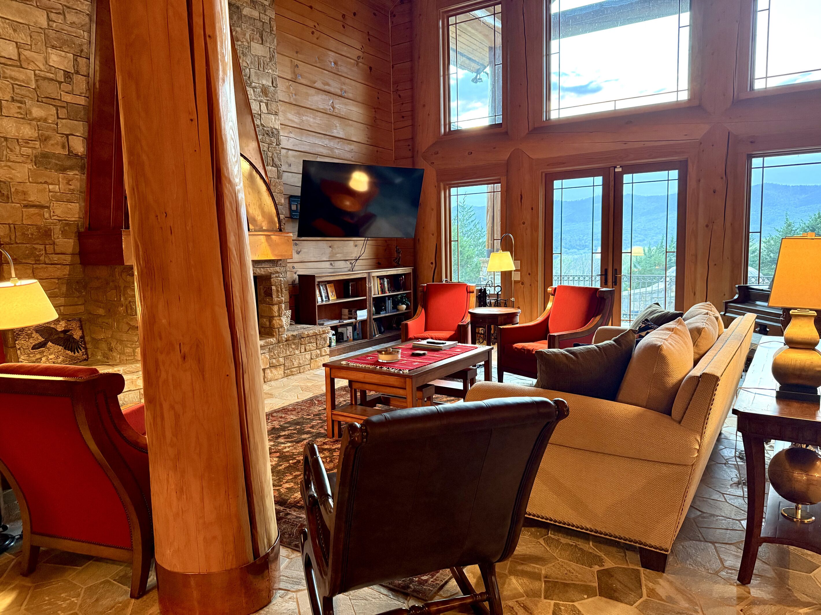 Smart TV, fireplace, video games, foosball