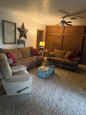 Living area - The Old Homestead - 100 year-old farmhouse with plenty of charm. (Lone Wolf)