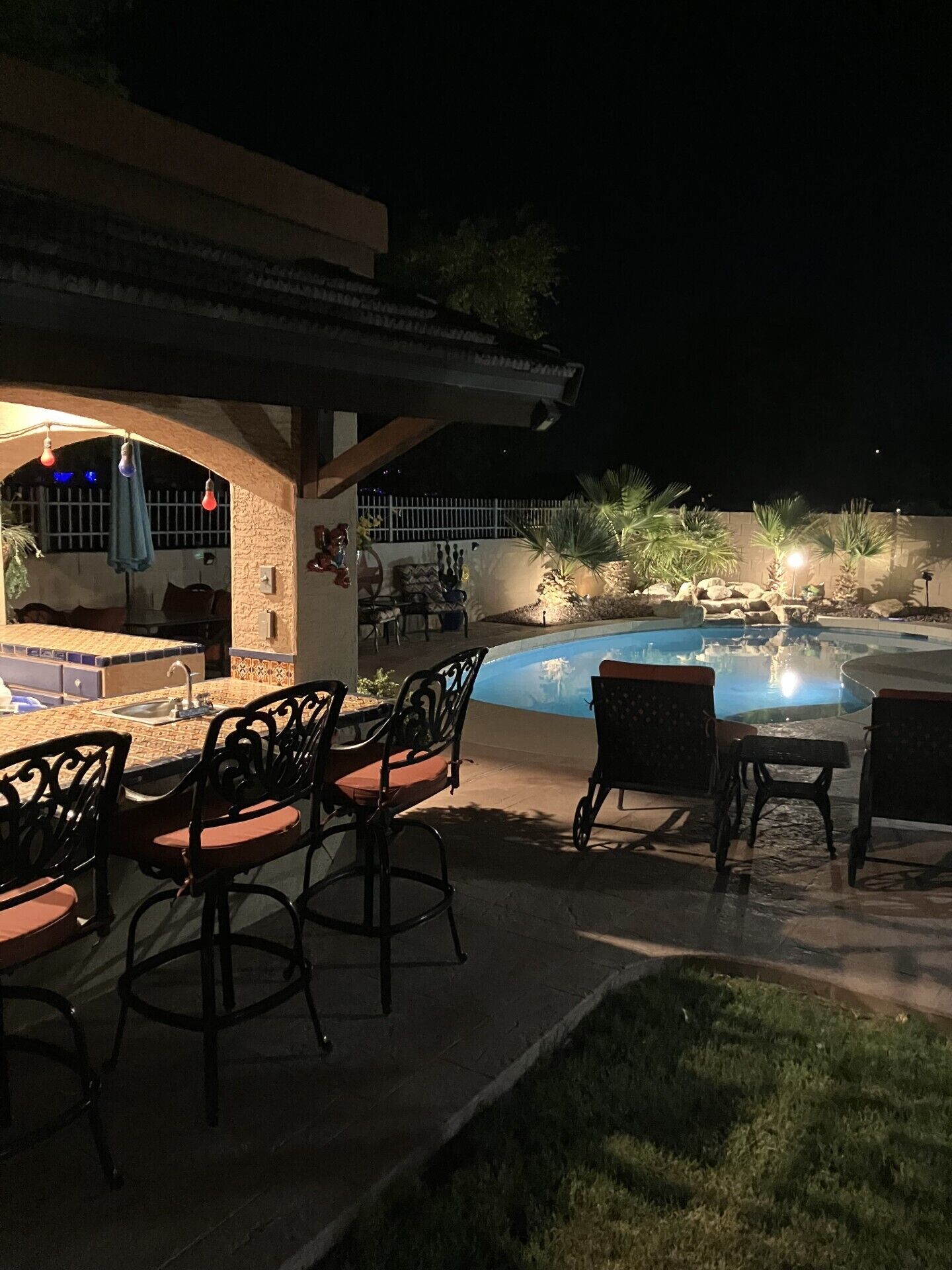 A heated pool