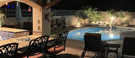 A heated pool