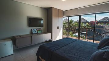 Deluxe Apartment, Pool View | Desk, laptop workspace