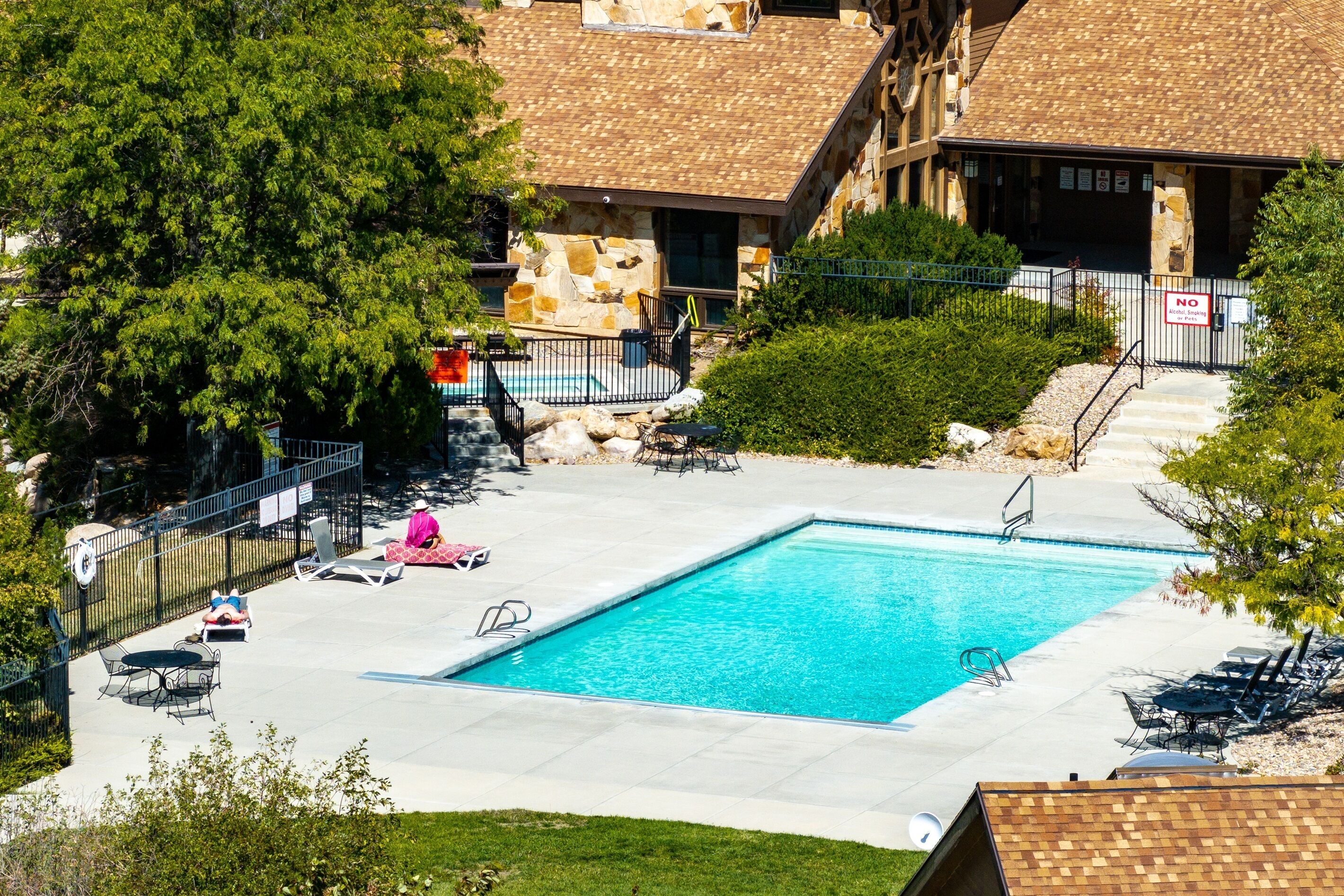 A heated pool