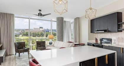 Cozy 1bd/1bth suite w/views of Atlanta; walk to 2026 FIFA World Cup matches.