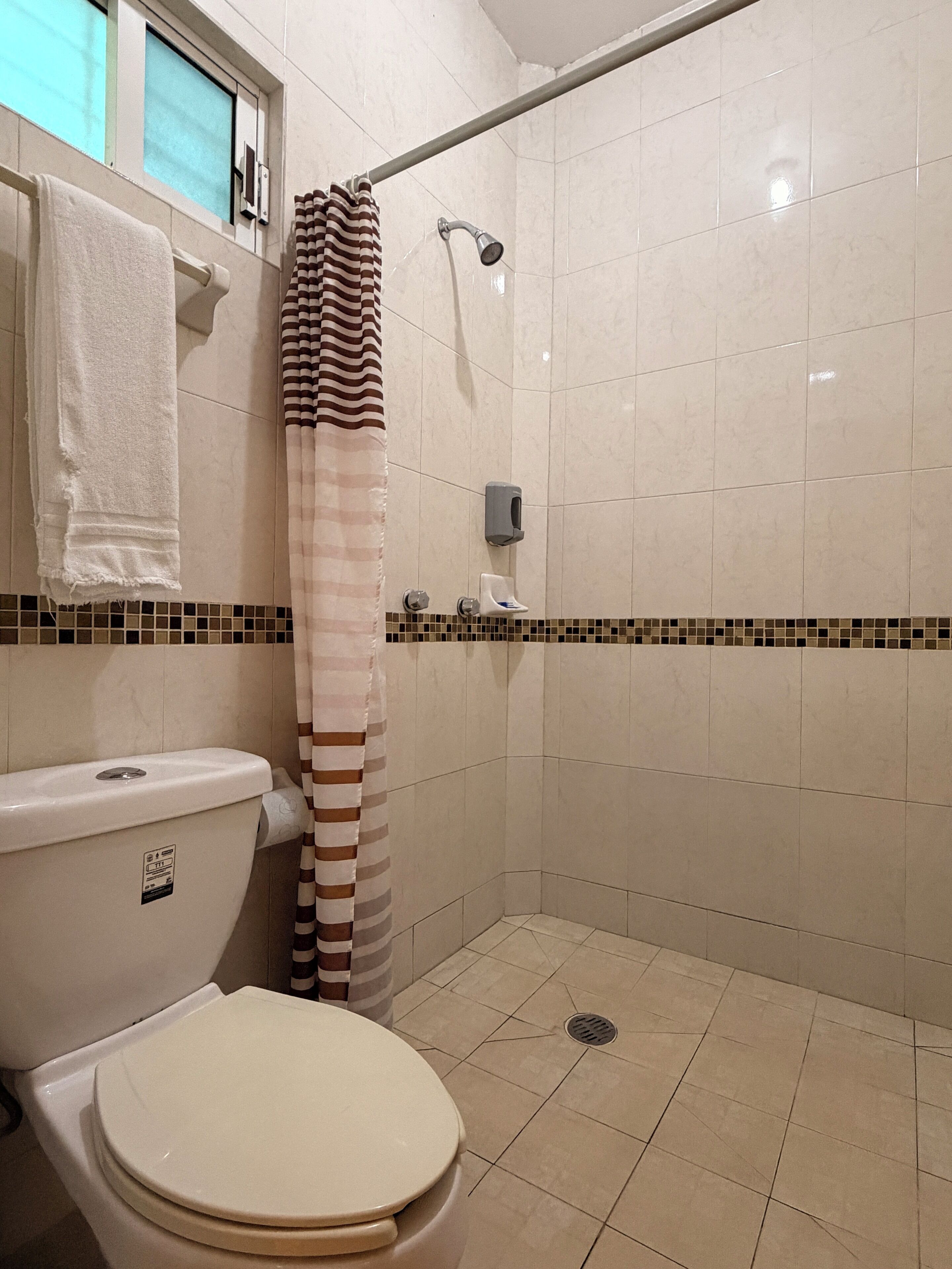 Basic Room | Bathroom | Shower, towels, soap, shampoo