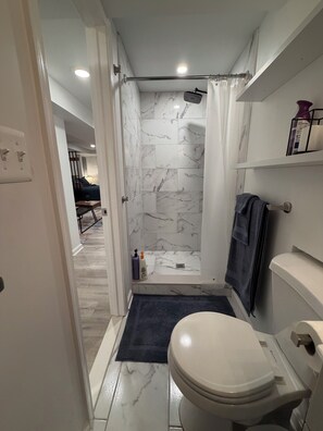 Shower, hair dryer, towels, soap - Modern Private Suite Near Capitol Hill & RFK.  private entrance and parking pass (Washington)
