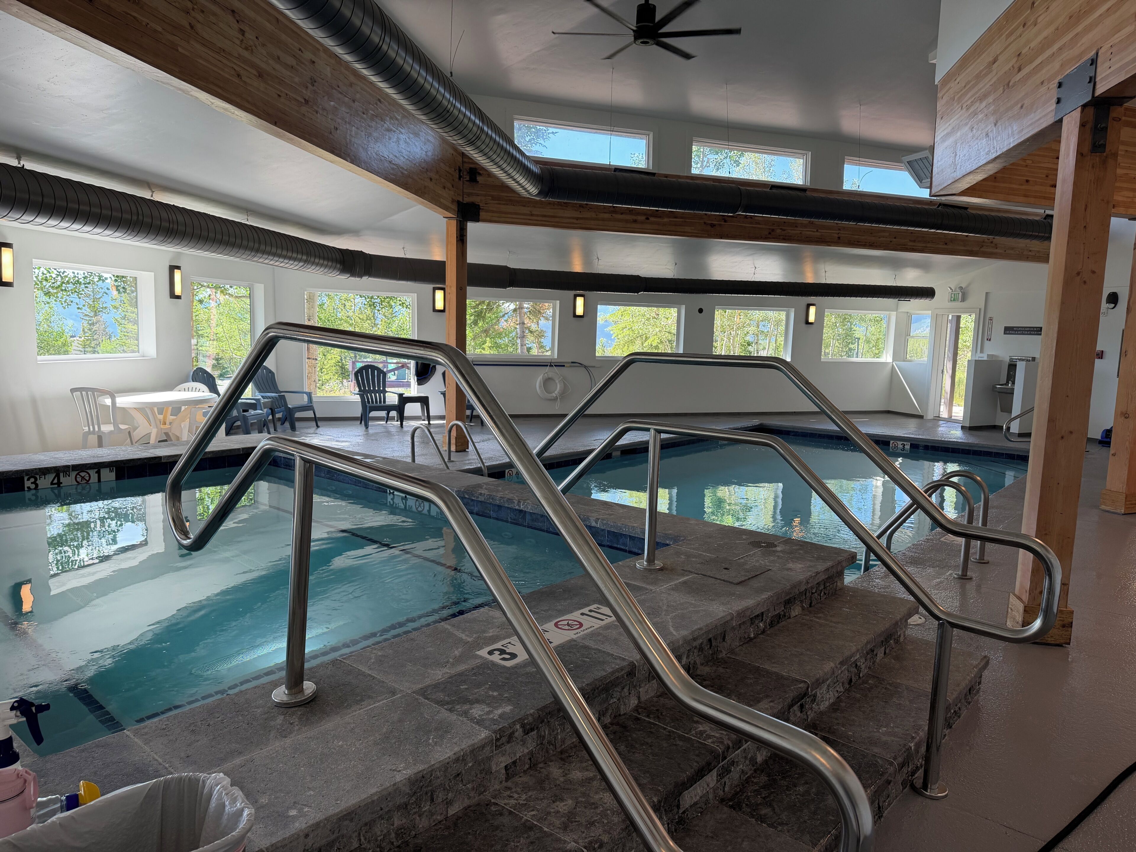 Indoor pool, a heated pool